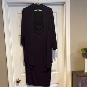 Connected Apparel Long Sleeve Dress - Dark Purple